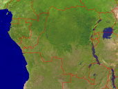 Kongo Satellit + Grenzen 1600x1200